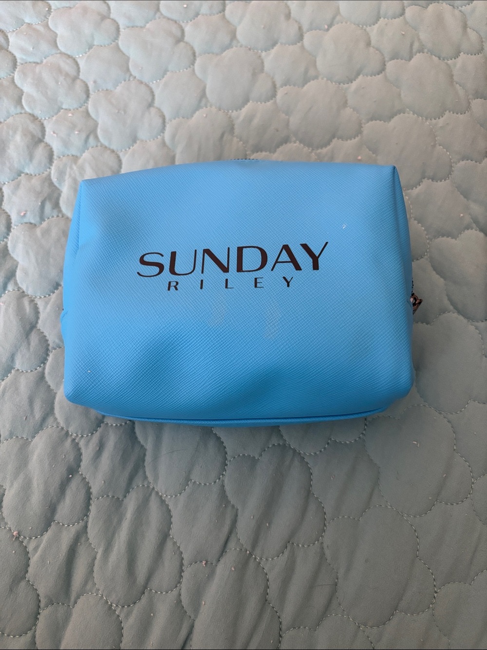 Sunday Riley Bright Sky Blue Cosmetic Case